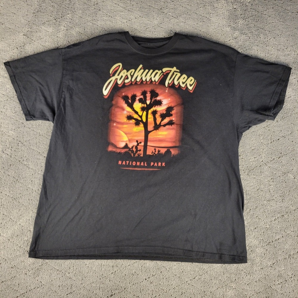 Joshua Tree National Park T-Shirt Adult 2XL Black Short Sleeve Crew Neck